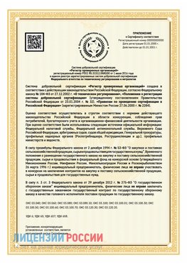 Приложение к сертификату для ИП Волгоград Сертификат СТО 03.080.02033720.1-2020